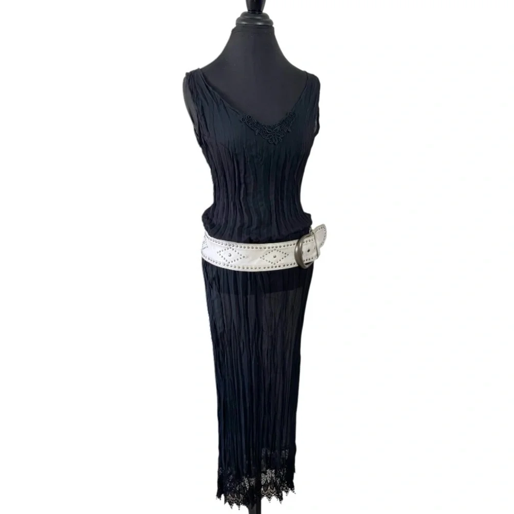 Vtg Danielle Karen Lace Slip Dress - Picture 6 of 15